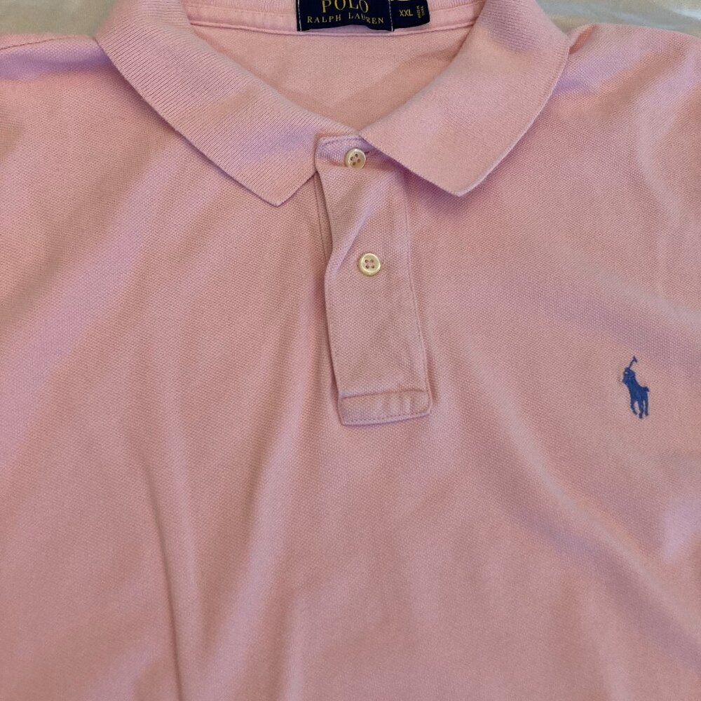 Polo Ralph Lauren Polo Shirt Mens XXL Pink Classic Fit Embroidered Pony Casual